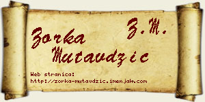 Zorka Mutavdžić vizit kartica